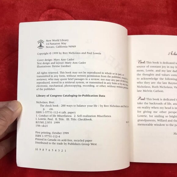 The Check Book: 200 Ways to Balance Your Life by Paul Lowrie Paperback 1999 - Picture 4 of 8